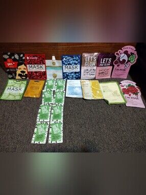 Assorted Face Sheet Mask Bundle - Mixed Colors - Multi-Brand Collection 21 CT